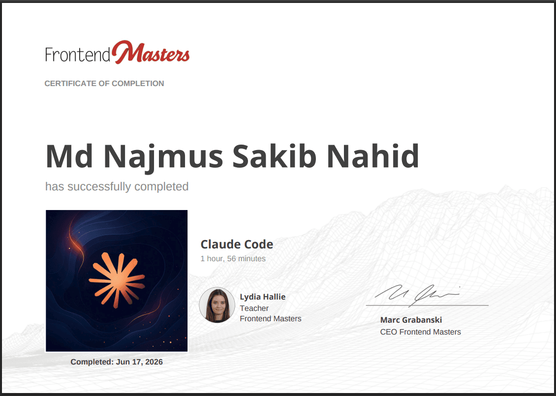 Claude Code Certificate Preview